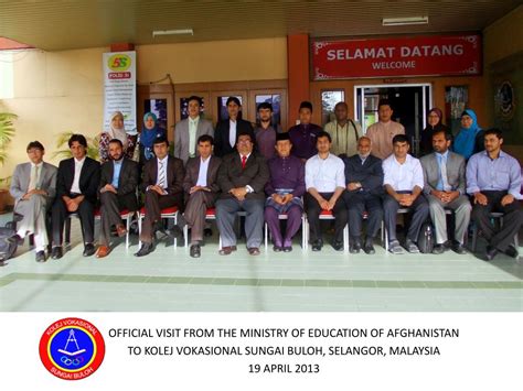 PPT - OFFICIAL VISIT FROM THE MINISTRY OF EDUCATION OF AFGHANISTAN