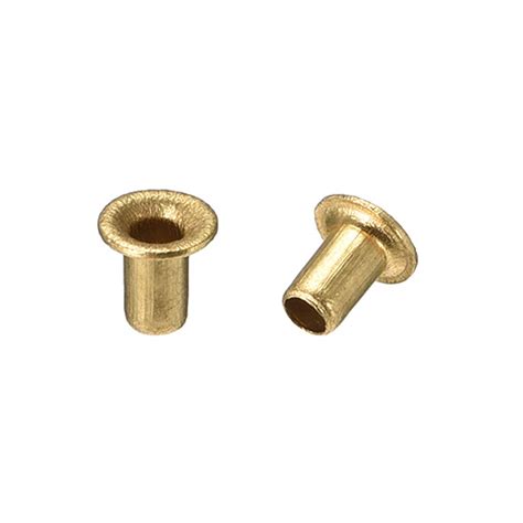 Uxcell Hollow Rivet 3mm X 5mm Through Hole Copper Hollow Rivets