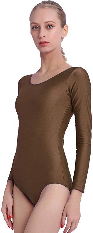 Speerise Womens Long Sleeve Dance Ballet Leotard Bodysuit