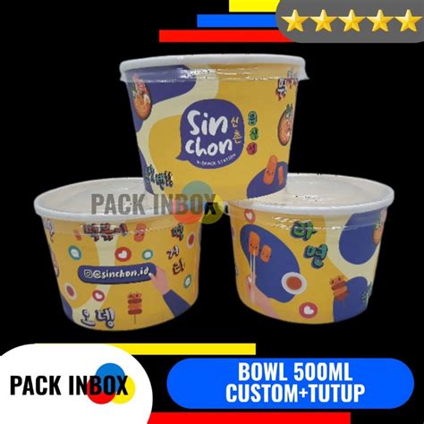 Jual Cetak Paper Bowl Ml Sablon Paper Bowl Ml Printing Bowl