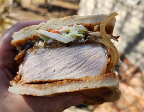 Homemade Pork Chop Sandwiches Half Pound Pork Chop Caramelized