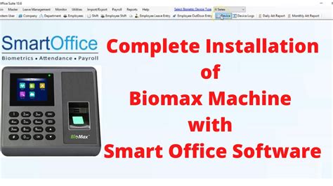 Complete Installation Of Biometric Attendance Machine With Smart Office