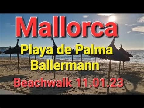 Beachwalk Spaziergang Playa De Palma Mallorca Ballermann