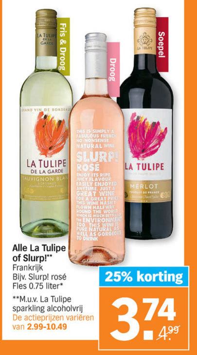 Slurp Rose Witte Wijn Folder Aanbieding Bij Albert Heijn Details