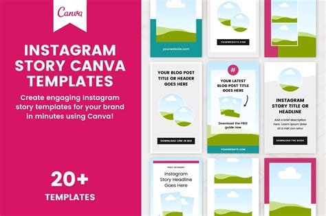 Instagram Story Templates Canva Social Media Templates ~ Creative Market