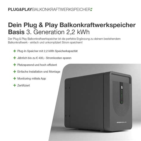 Plug Play Batteriespeicher Erweiterung für Balkonkraftwerke kaufen