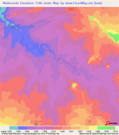 Elevation of Weltevrede,South Africa Elevation Map, Topography, Contour