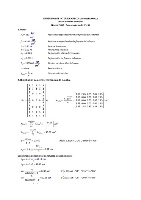 Diagrama De Interaccion Columna Cuadrada O Rectangular Biaxial Diagrama De Interaccion