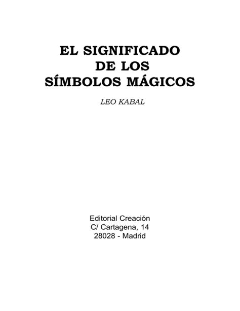 Significado De Los S Mbolos M Gicos El