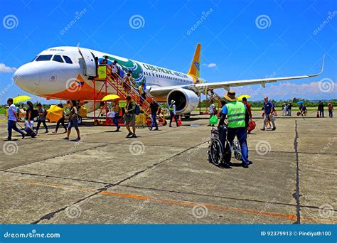 Cebu Pacific Airplane At Tuguegarao Airport, Philippines Editorial ...