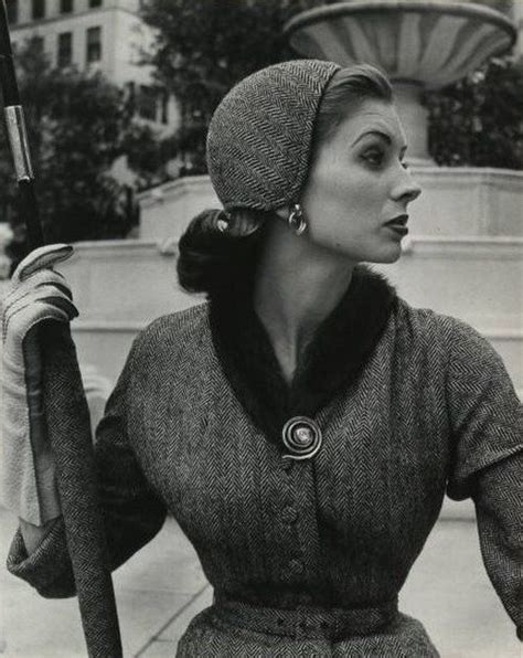 50s Fashion Jacket And Hat Suzy Parker 1951 Tweed Fashion