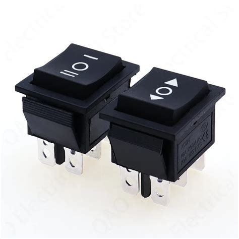 Pcs Kcd Black Rocker Switch Power Switch On Off On Position Pins