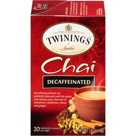 Twinings Of London Decaffeinated Chai Tea Bags Longevity Live