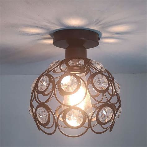 Zaku Plafonnier Luminaire Cristal En M Tal Moderne Lustre Abat Jour E