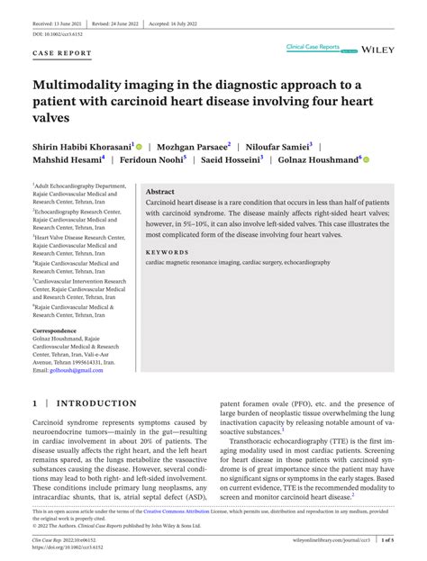 Pdf Multimodality Imaging In The Diagnostic Approach To A Patient