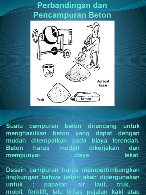 Pdf Perbandingan Dan Pencampuran Beton Dokumen Tips