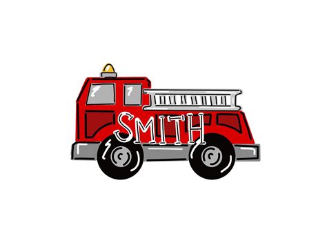 Firetruck Template & Digital Cut File – Southern Adoornments Decor