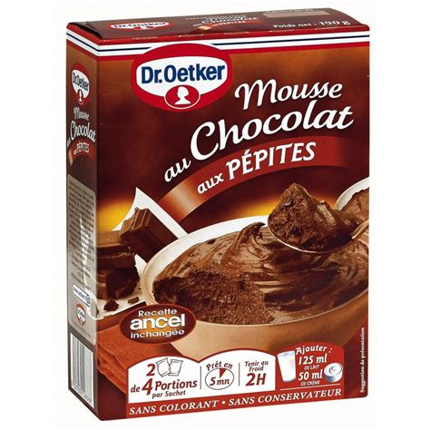 Ancel Pr Paration Dessert Mousse Au Chocolat La Boite De Sachets G