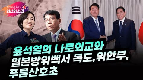 전수미변호사의 외신의소리 윤석열의 나토외교와 일본방위백서 독도 위안부 푸른산호초 Feat 김종대 전 의원 Youtube