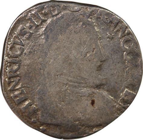 Coin France HENRY II POSTHUMOUS TESTON WITH NAKED HEAD 1st TYPE