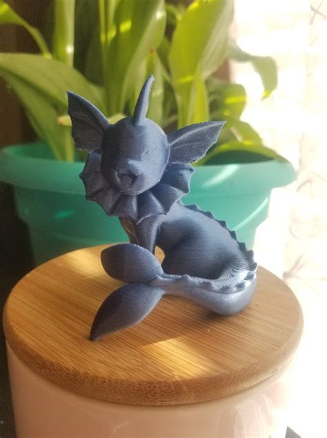 Cute Vaporeon 3d Model Figurine Water Pokemon Eevee Etsy