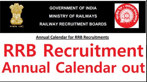 Rrb Recruitment Annual Calendar Out Rrb Alp Technicians Je