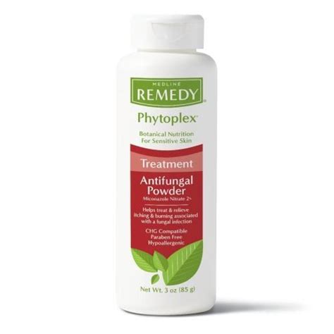 Medline Remedy Phytoplex Antifungal Powder Botanical Nutrition for Sensitive Skin