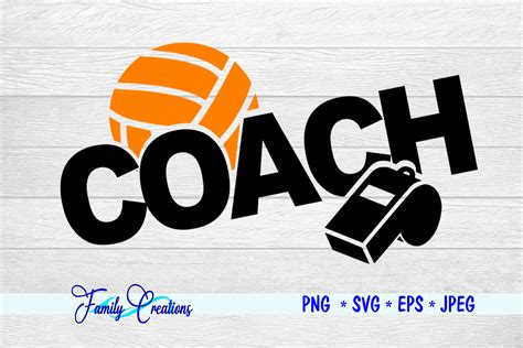 Volleyball Coach By Family Creations | TheHungryJPEG