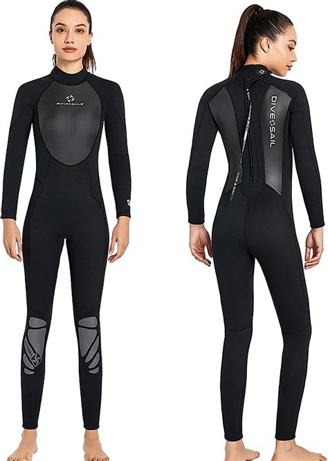 Henniu Roupa De Neoprene Feminina De Mm Para Mergulho De Corpo