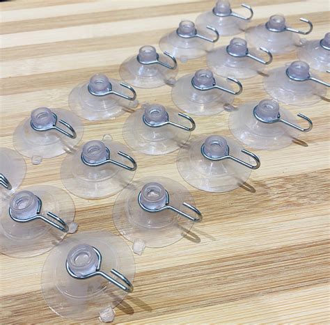 18 x Suction Hooks Plastic Window Glass Cups Bathroom Kitchen | Etsy