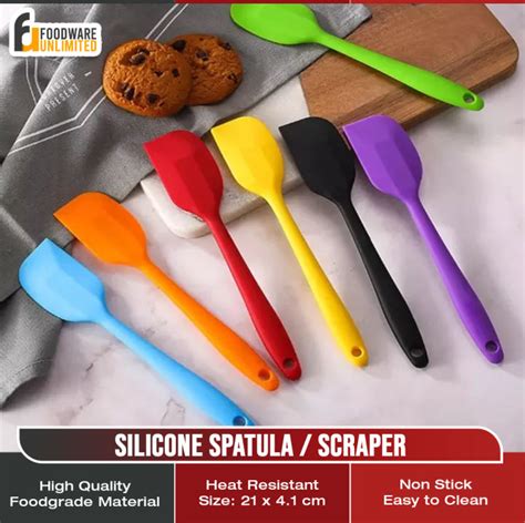 Silicone Non Stick Rubber Spatula Cooking Baking Essentials Kitchen