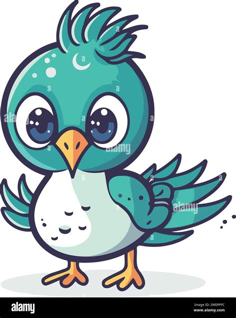 Oiseau de dessin animé mignon Illustration vectorielle d un oiseau de