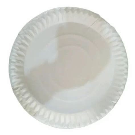 Thermocol Plain 10 Inch White Disposable Paper Plate For Party