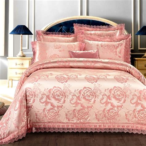 Trendy Pink Floral Pattern Vintage Country Chic Luxury Lace Edge