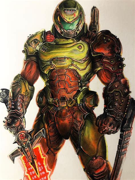 Doom Slayer (Drawing) by legend518 on DeviantArt