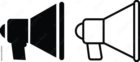 Megaphone Icons Set Electric Megaphone Symbol Loudspeaker Megaphone