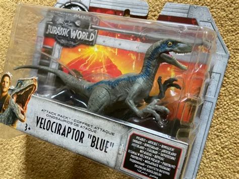 Jurassic World Fallen Kingdom Attack Pack Velociraptor Blue Action Figure 2017 £1599 Picclick Uk