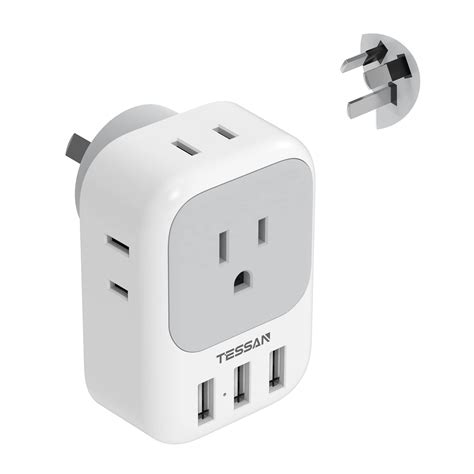 Snapklik TESSAN Australia Power Plug Adapter US To New Zealand