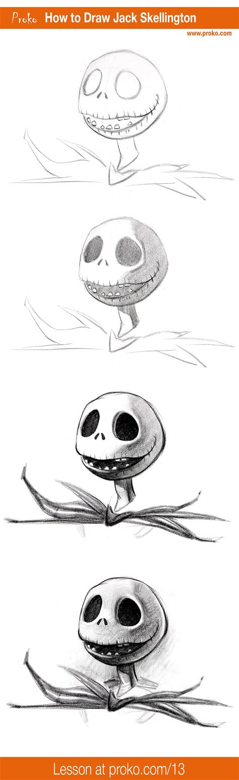 how to draw jack skellington 6