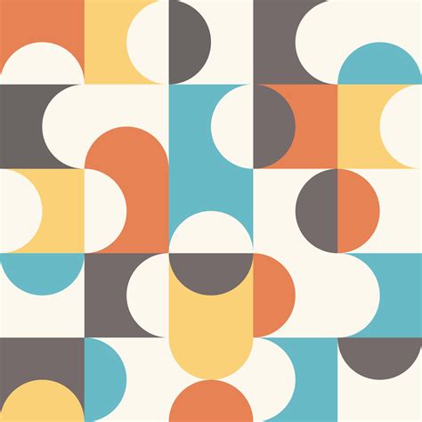 Mid century retro wallpaper pattern background 16187756 Vector Art at