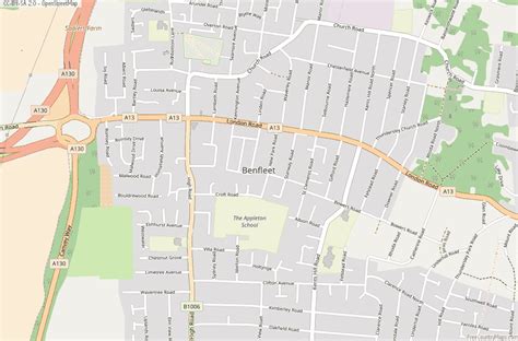 benfleet great britain map latitude longitude   benfleet