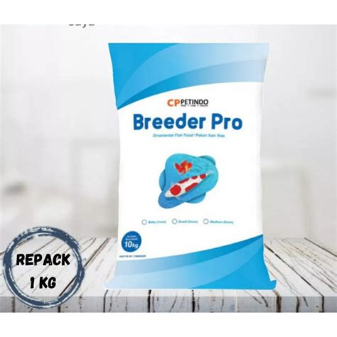 Jual Breeder Pro Pakan Koi Repack 1 Kg Ukuran 2 Mm Shopee Indonesia