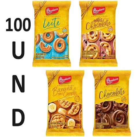 100un Biscoitos Amanteigados Sortidos Bauducco Sache MercadoLivre