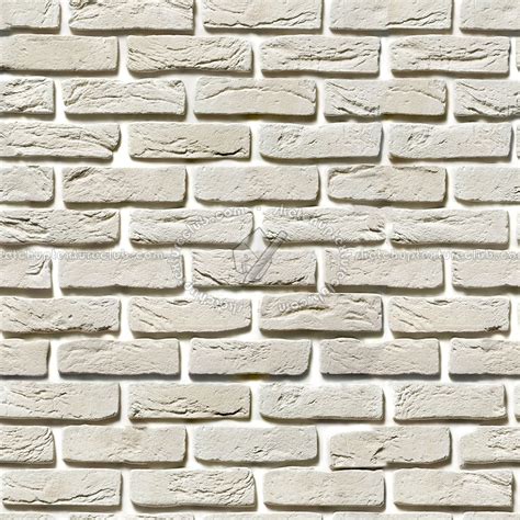 White bricks texture seamless 00496