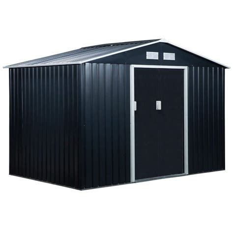 Outsunny Ft X Ft X Ft Metal Utility Shed For Garden And