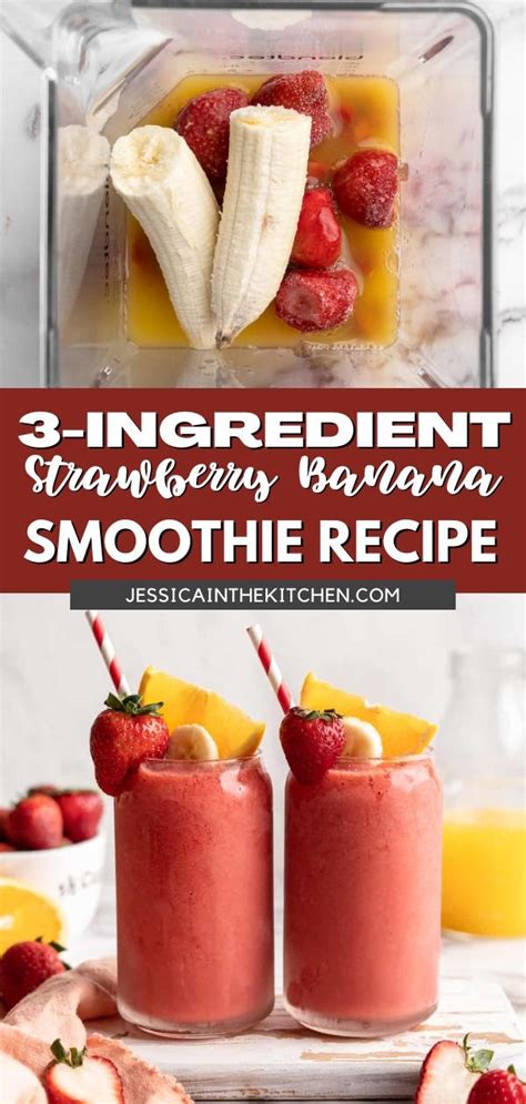 Strawberry Banana Smoothie Recipe With Orange Juice Artofit