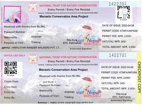 Nepal Trekking Permit And Fee For 2023 And 2024 Himalayan Wander