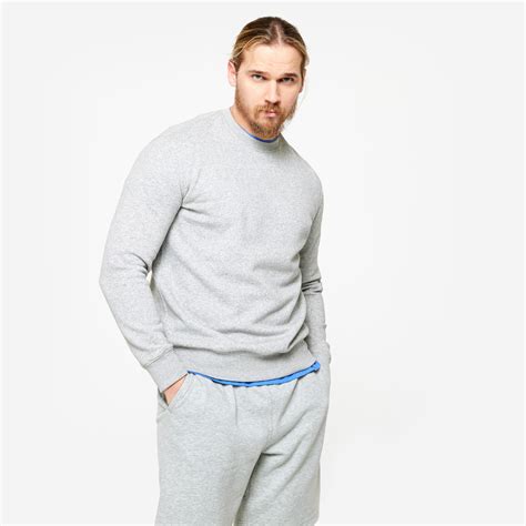 Chandail En Coton Ouat Homme Essentiel Gris Domyos D Cathlon