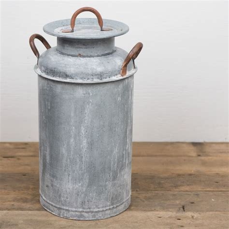 Galvanized Metal Milk Can Bin Milk Cans Galvanized Metal Galvanized