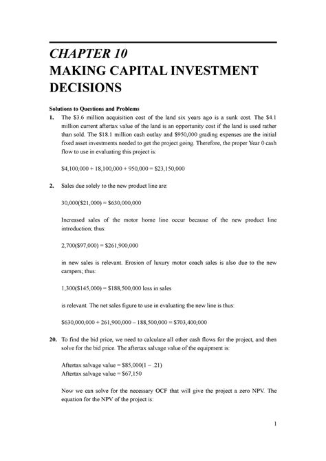 8 Chapter 10 11 11 Chapter 10 Making Capital Investment